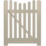 Weatherables Hampshire 5 ft. W x 4 ft. H Khaki Vinyl Picket Fence Gate Kit Includes Gate Hardware