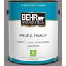 BEHR PREMIUM PLUS 1 gal. #PPU26-04 Falcon Gray Satin Enamel Low Odor Interior Paint & Primer