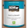 BEHR PREMIUM PLUS 1 gal. #ECC-59-1 Antique Chest Satin Enamel Low Odor Interior Paint & Primer