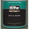 BEHR PREMIUM PLUS 1 qt. #MQ6-15 Less Travelled Semi-Gloss Enamel Exterior Paint & Primer