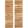 Dogberry 14 in. x 84 in. Wood Horizontal Slat Unfinished Board and Batten Shutters Pair