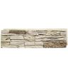 GenStone 12 in. x 42 in. Stacked Stone Vanilla Bean Faux Stone Siding Panel