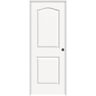 JELD-WEN 28 in. x 80 in. Camden White Painted Left-Hand Textured Solid Core Molded Composite MDF Single Prehung Interior Door