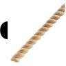 DecraMold DM4 - 3/8 in. x 3/4 in. Solid Pine Carved Rope Molding