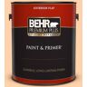 BEHR PREMIUM PLUS 1 gal. #P230-3 Vitamin C Flat Exterior Paint & Primer