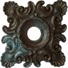 Ekena Millwork 1-1/2" x 18" x 18" Polyurethane Crawley Ceiling Medallion, Hand-Painted Bronze Blue Patina