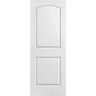 Masonite 30 in. x 80 in. 2 Panel Roman Smooth Round Top Solid Core Primed Composite Interior Door Slab