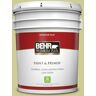 BEHR PREMIUM PLUS 5 gal. #400D-4 Corn Husk Green Flat Low Odor Interior Paint & Primer