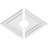 Ekena Millwork 30 in. W x 20 in. H x 5 in. ID x 1 in. P Diamond Architectural Grade PVC Contemporary Ceiling Medallion (2-Piece)