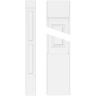 Ekena Millwork 2 in. x 6 in. x 72 in. 2-Equal Raised Panel PVC Pilaster Moulding with Standard Capital and Base (Pair)