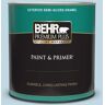 BEHR PREMIUM PLUS 1 qt. #S500-1 Distant Shore Semi-Gloss Enamel Exterior Paint & Primer