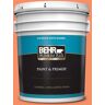 BEHR PREMIUM PLUS 5 gal. #210B-5 Tangerine Dream Satin Enamel Exterior Paint & Primer