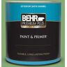 BEHR PREMIUM PLUS 1 qt. #440D-5 Pesto Satin Enamel Exterior Paint & Primer