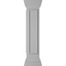 Ekena Millwork Corner 48 in. x 10 in. White Box Newel Post with Panel, Flat Capital and Base Trim (Installation Kit Included)