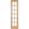 Krosswood Doors 24 in. x 96 in. French Knotty Alder 12-Lite Tempered Clear Glass Solid Right-Hand Wood Single Prehung Interior Door