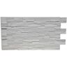 TRITAN BP Stack Stone 48 in. x 24.25 in. Polyurethane Interlocking Siding Panel Finished in Coconut White