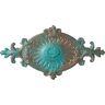 Ekena Millwork 23-1/2 in. W x 12-1/4 in. H x 1-1/2 in. Quentin Urethane Ceiling Medallion, Copper Green Patina