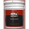 BEHR PREMIUM PLUS 5 gal. #160F-5 Rum Spice Flat Exterior Paint & Primer