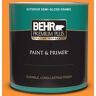 BEHR PREMIUM PLUS 1 qt. #P240-7 Joyful Orange Semi-Gloss Enamel Exterior Paint & Primer