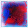 Fancy Floor Tile Blue Red 19.7 in. x 19.7 in. Kids Room Liquid Encased Vinyl Sheet Floor Tile (2.7 sq. ft.)