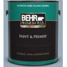 BEHR PREMIUM PLUS 1 gal. #S510-3 Ombre Blue Semi-Gloss Enamel Exterior Paint & Primer