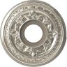 Ekena Millwork 13" OD x 3-1/2" ID x 3/4" P Baltimore Thermoformed PVC Ceiling Medallion Fits Canopies up to 5-1/4", Bright Coat Chrome