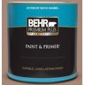 BEHR PREMIUM PLUS 1 qt. #PPU3-14 Tribal Pottery Satin Enamel Exterior Paint & Primer