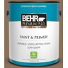 BEHR PREMIUM PLUS 1 gal. #280F-6 Sweet Georgia Brown Satin Enamel Low Odor Interior Paint & Primer