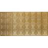 Global Specialty Products Dimensions 2 ft. x 4 ft. Glue Up Tin Ceiling Tile in Metallic Brass