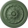 Ekena Millwork 15-3/4" x 1-7/8" Chester Urethane Ceiling Medallion (Fits Canopies upto 2-1/4"), Hand-Painted Athenian Green