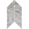 Daltile Marble Attache Lavish Stellar Gray 7 in. x 14 in. Color Body Porcelain Chevron Mosaic Tile (5.63 sq. ft./case)