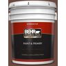 BEHR PREMIUM PLUS 5 gal. #BNC-32 Maximum Mocha Flat Exterior Paint & Primer