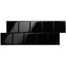 smart tiles Square Berlin Black 22.29 in. x 8.23 in. Vinyl Peel and Stick Tile (2.30 sq. ft/ 2 pack)