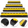 VEVOR 40.5 in. x 10 in. x 2 in. Clamshell Cable Organizers 2-Channel Speed Bump 22,000 lbs. Load Cable Protector Ramp, 4-Pack