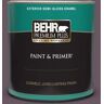 BEHR PREMIUM PLUS 1 qt. #N100-6 Urban Legend Semi-Gloss Enamel Exterior Paint & Primer