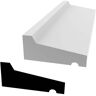 Ekena Millwork 2 in. x 5/8 in. x 96 in. Drip Cap Moulding, PVC (12-Pack)