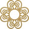 Ekena Millwork 1/2 in. x 20 in. x 20 in. Cohen Architectural Grade PVC Peirced Ceiling Medallion Moulding