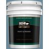 BEHR PREMIUM PLUS 5 gal. #BIC-22 Relaxed Blue Semi-Gloss Enamel Exterior Paint & Primer