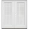 JELD-WEN 60 in. x 80 in. Right-Hand/Inswing Low-E 15 Lite Primed Steel Double Prehung Patio Door