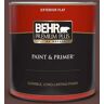 BEHR PREMIUM PLUS 1 qt. #MQ1-54 Death By Chocolate Flat Exterior Paint & Primer