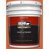 BEHR PREMIUM PLUS 5 gal. #S-H-250 Pumpkin Patch Flat Exterior Paint & Primer