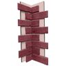 GenStone 22.5 in. x 7 in. Deep Red Brick Veneer Siding Inside Corner Panel