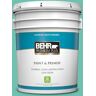 BEHR PREMIUM PLUS 5 gal. #P440-4 March Aquamarine Satin Enamel Low Odor Interior Paint & Primer