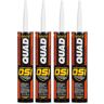 OSI Quad Advanced Formula 10 oz. Clear #000 Exterior Window, Door and Siding Multi-Purpose Sealant (4-Pack)