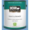 BEHR PREMIUM PLUS 1 gal. #M520-4 Mirror Lake Semi-Gloss Enamel Low Odor Interior Paint & Primer