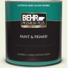 BEHR PREMIUM PLUS 1 qt. #420C-1 Highlight Semi-Gloss Enamel Exterior Paint & Primer