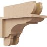 Ekena Millwork 4 in. x 4 in. x 8 in. Series 3 Wide Bryant Rough Cedar Woodgrain Timberthane Polyurethane Corbel, Primed Tan