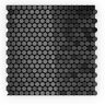 SpeedTiles Penny SB Black 11.97 in x 12 in x 0.2 in Brushed Metal Peel and Stick Wall Mosaic Tiles (5.98 sq. ft./case)