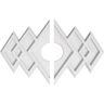 Ekena Millwork 22 in. x 14.62 in. x 1 in. Zoe Architectural Grade PVC Contemporary Ceiling Medallion (2-Piece)