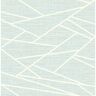 Seabrook Designs Cecita Puzzle Powder Blue, Silver, and White Geometric Paper Strippable Roll (Covers 56.05 sq. ft.)